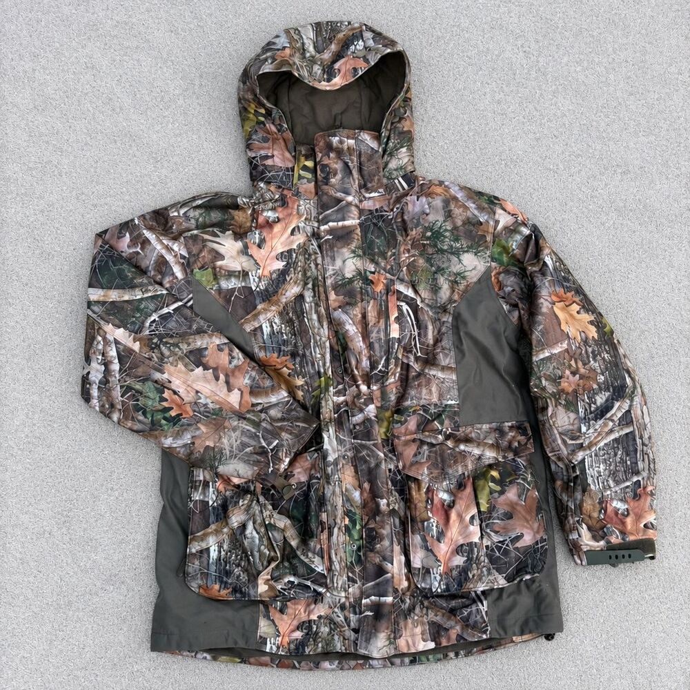 RedHead 1856 Bone Dry Camo Hunting Jacket Mens L Insulated Hooded Realtree